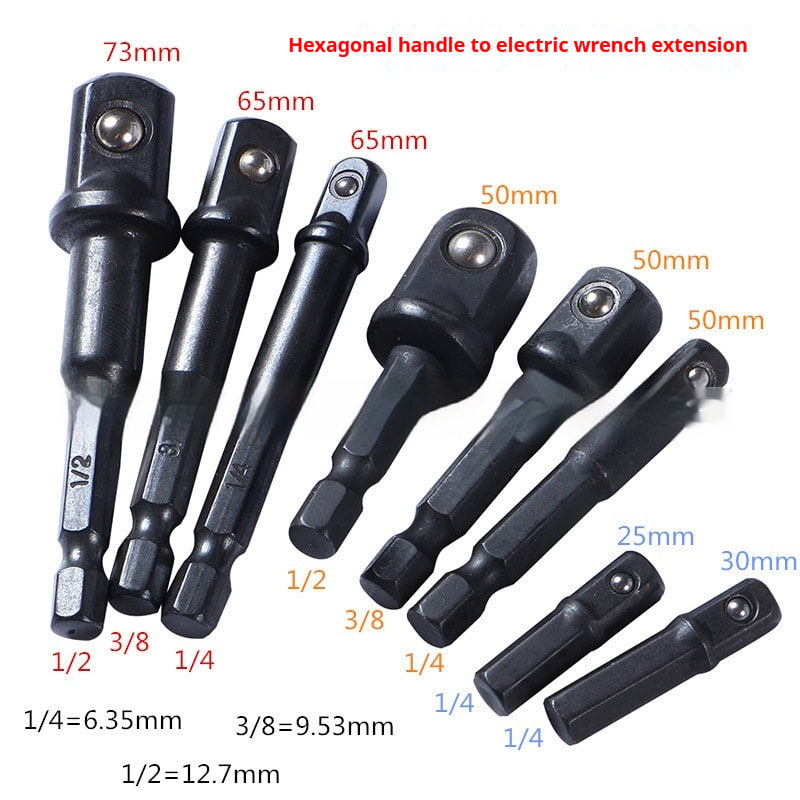 Hexagonal Handle To Square Head Socket Extension view 3