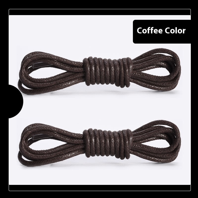 Leather Shoes Boots Wax Rope Round Shoelace A Pair view 10