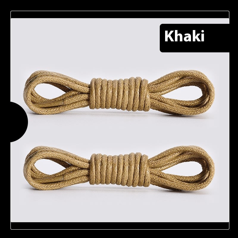 Leather Shoes Boots Wax Rope Round Shoelace A Pair view 4