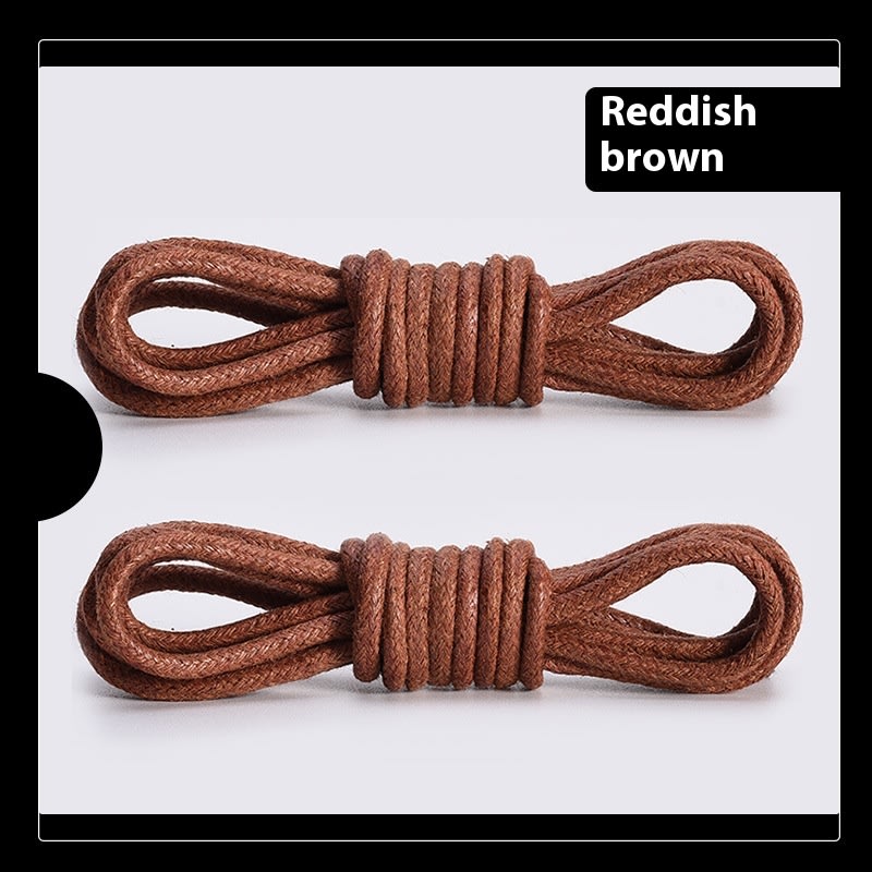 Leather Shoes Boots Wax Rope Round Shoelace A Pair view 9