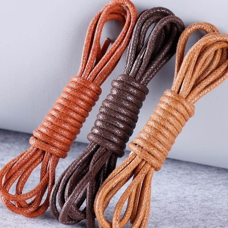 Leather Shoes Boots Wax Rope Round Shoelace A Pair view 5