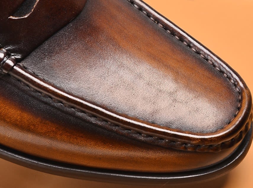 Men's Fashion Breathable Casual Leather Shoes view 3