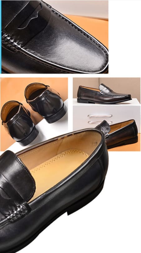 Men's Fashion Breathable Casual Leather Shoes view 5