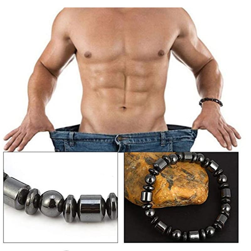 Weight Loss Magnet Bracelets For Women Men Pentagram Stone Magnetic Therapy Bracelets Pain Relief Slimming Health Jewelry view 2