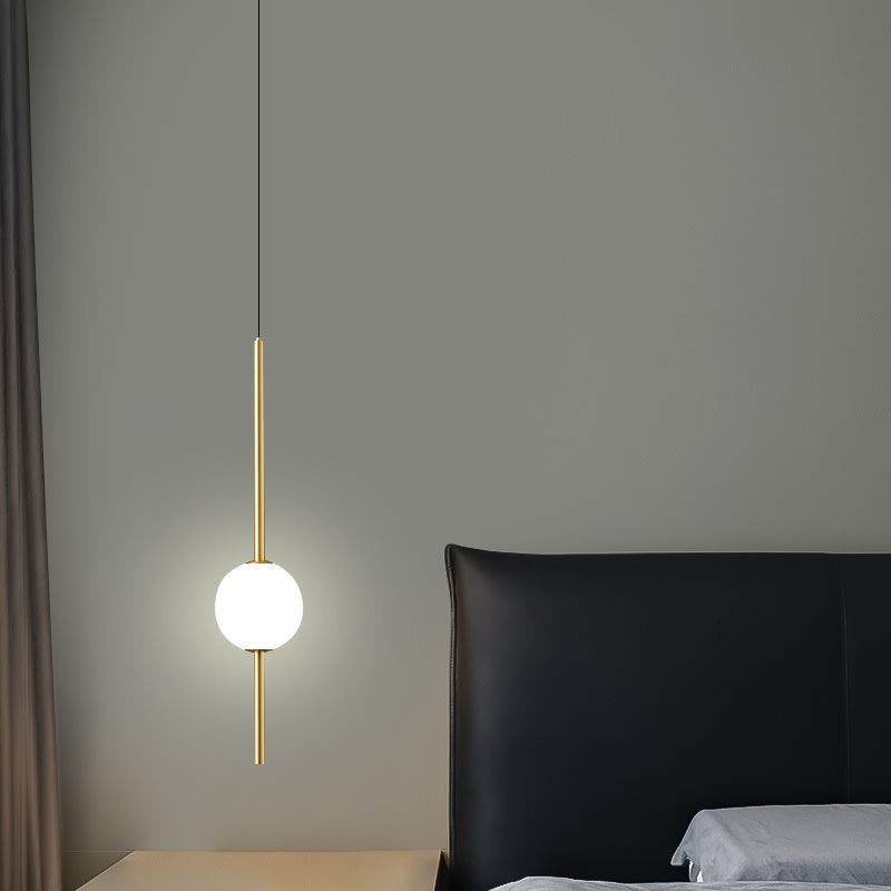 Bedside Chandelier Simple Modern Master Bedroom view 2