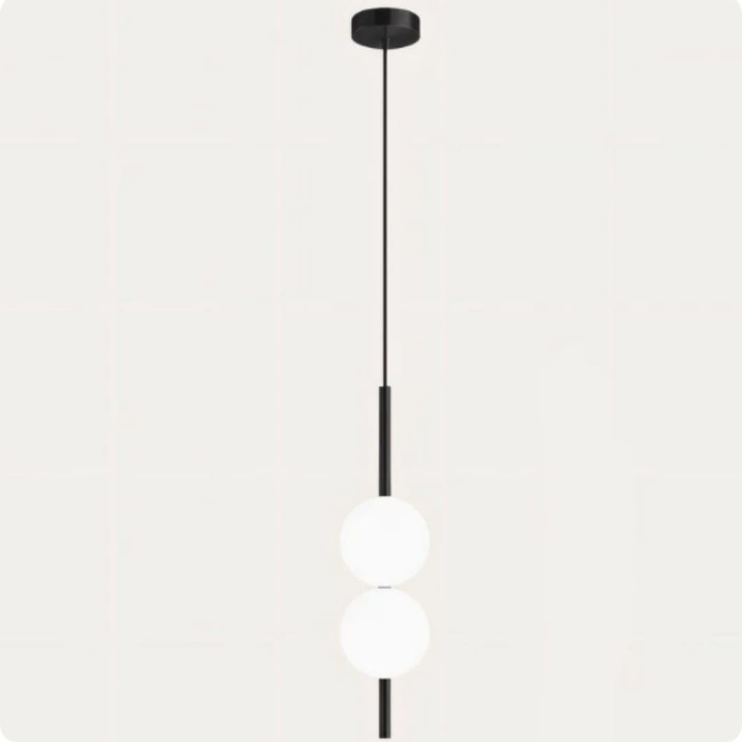 Bedside Chandelier Simple Modern Master Bedroom view 3