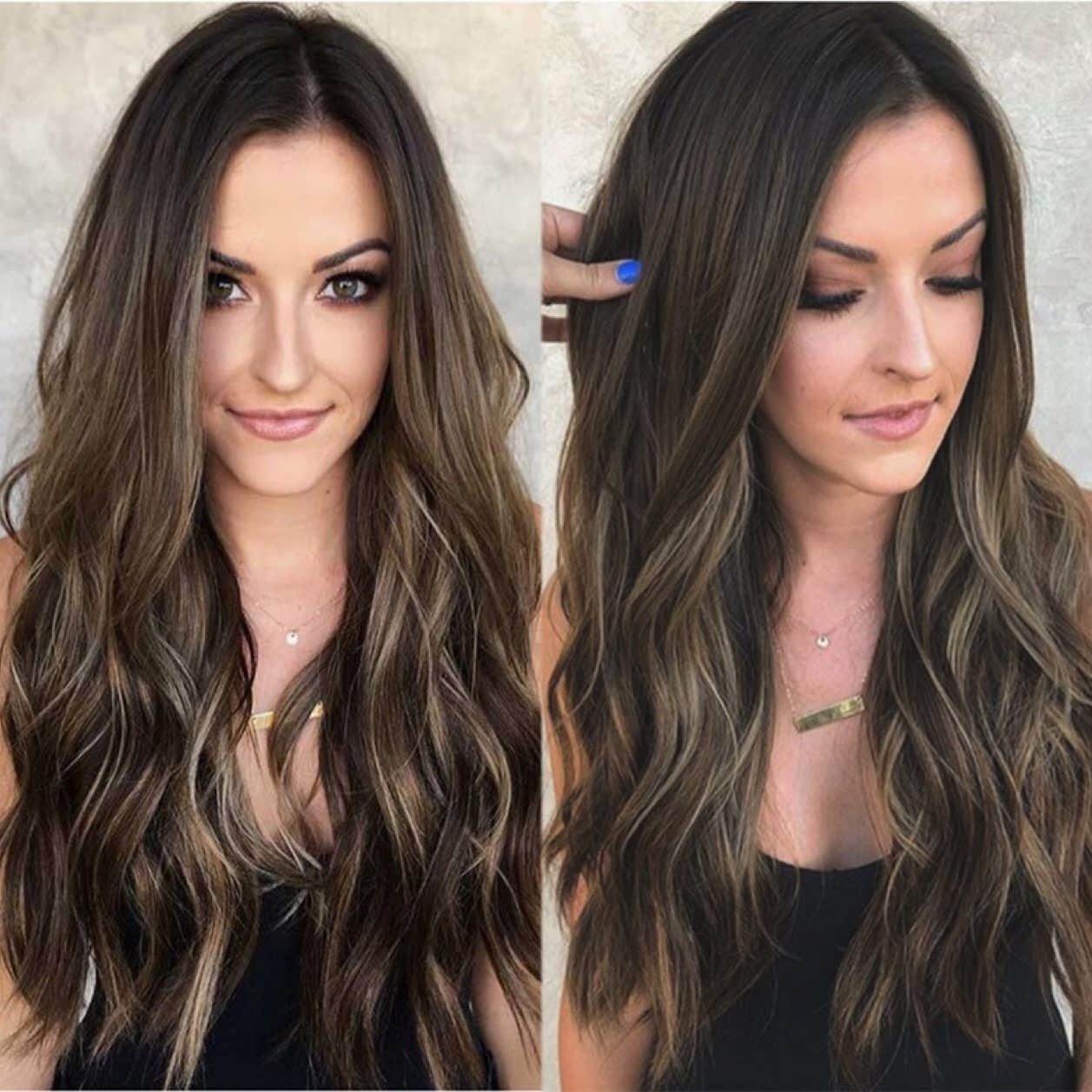 Ladies big wavy long curly hair view 2