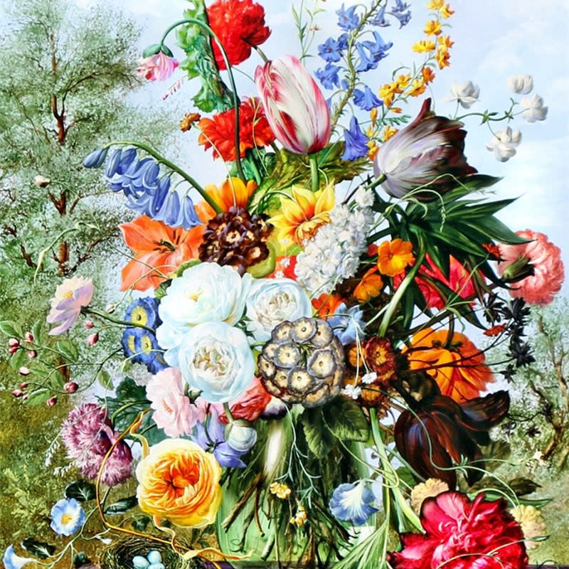 Flower Combination 5d Diamond Painting Diy Full Diamond Cross