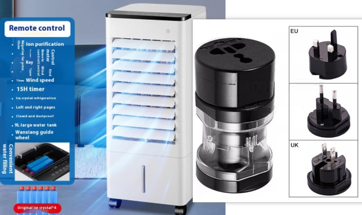 Household High-end Refrigeration Fan Voice Remote Control Cold Water Fan view 3