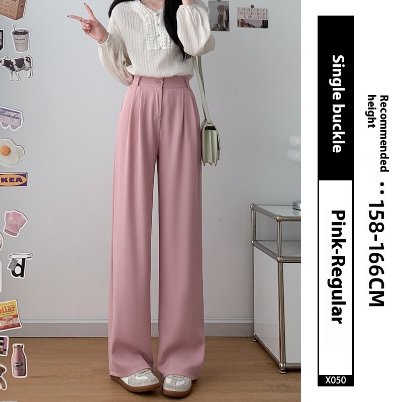 Loose Ice Silk Drape Wide-leg Straight Trousers view 10