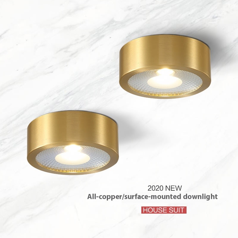 All-copper Surface Mounted Downlight Led Ultra-thin Ceiling Lamp Spotlight view 7