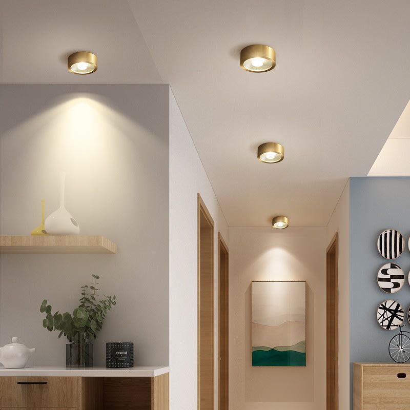 All-copper Surface Mounted Downlight Led Ultra-thin Ceiling Lamp Spotlight view 17