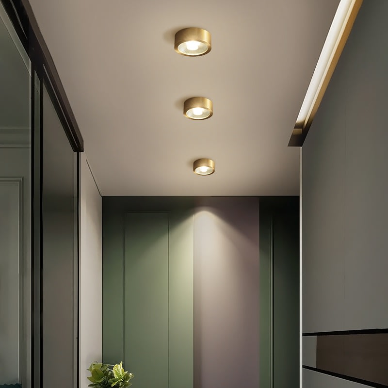All-copper Surface Mounted Downlight Led Ultra-thin Ceiling Lamp Spotlight view 10