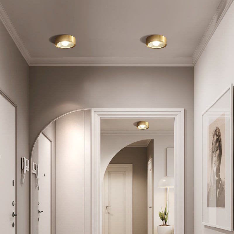 All-copper Surface Mounted Downlight Led Ultra-thin Ceiling Lamp Spotlight view 12