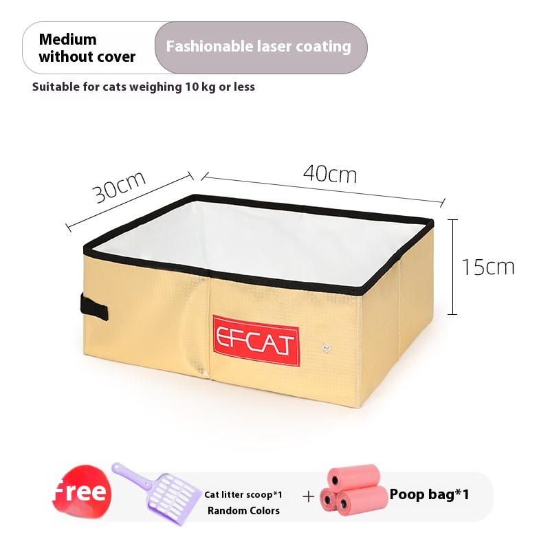 Folding Litter Box Fully Enclosed Temporary Travel view 7