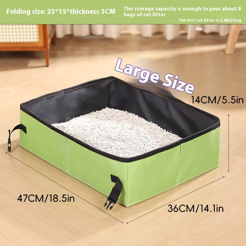 Folding Litter Box Fully Enclosed Temporary Travel view 1