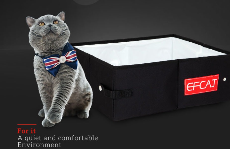 Folding Litter Box Fully Enclosed Temporary Travel view 3