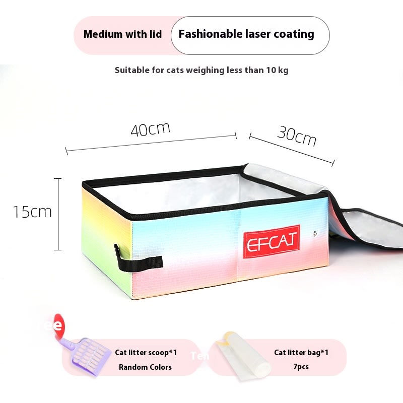 Folding Litter Box Fully Enclosed Temporary Travel view 9