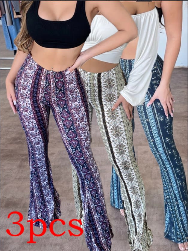 High Elastic Tight Pants Slim Sexy Print Trousers Womens Clothing view 6
