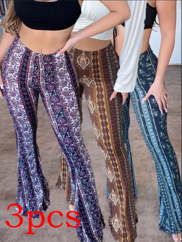 High Elastic Tight Pants Slim Sexy Print Trousers Womens Clothing view 20