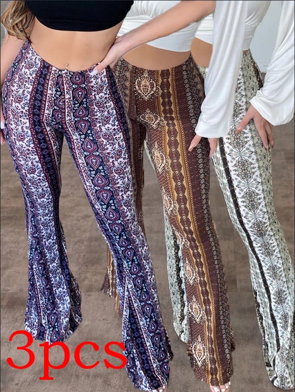 High Elastic Tight Pants Slim Sexy Print Trousers Womens Clothing view 19