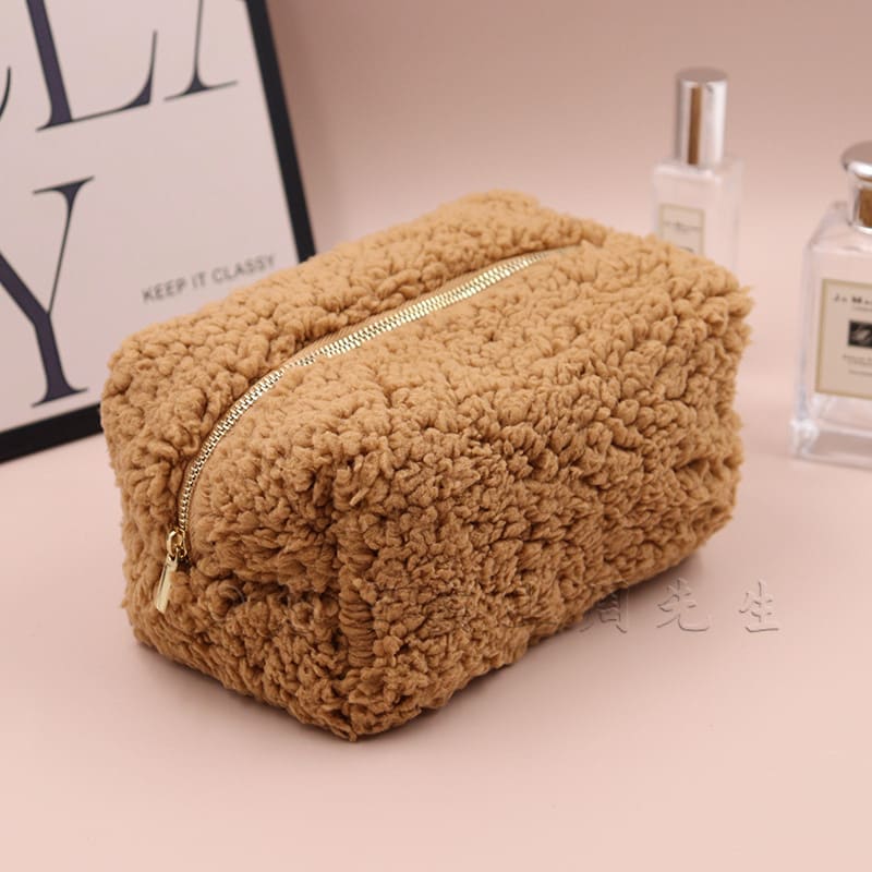 Teddy Plush Cosmetic Bag Japanese Style Lambswool view 8