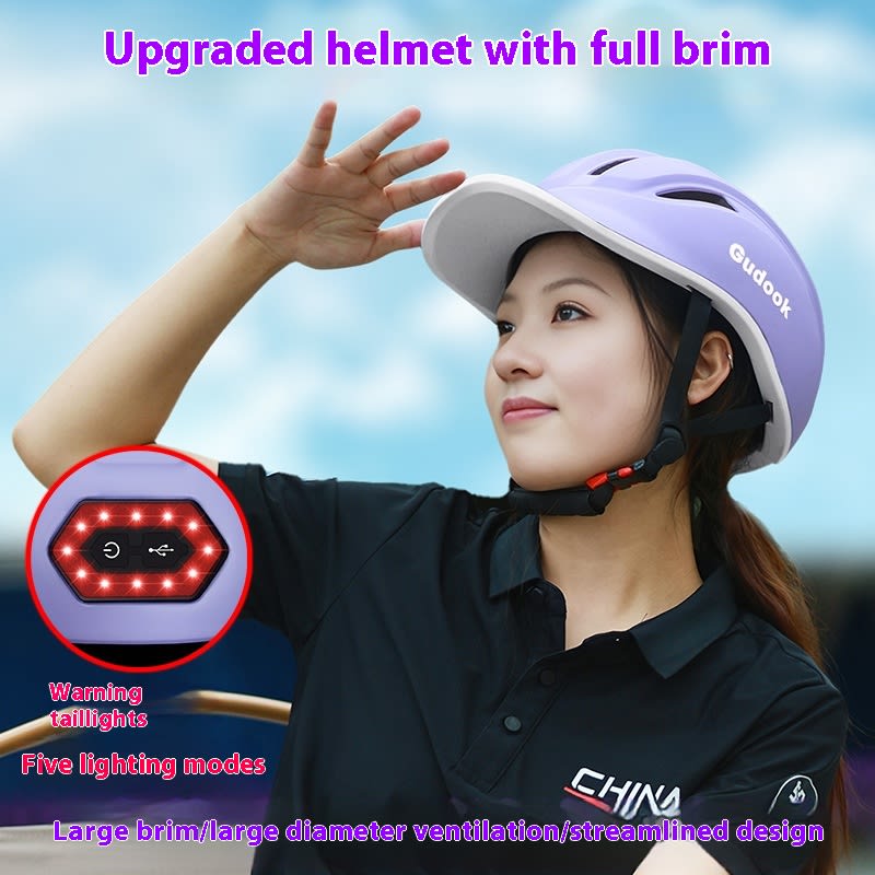 Peaked Cap Bicycle Riding Helmet Electric Scooter Commuter Breathable Helmet Men And Women view 4