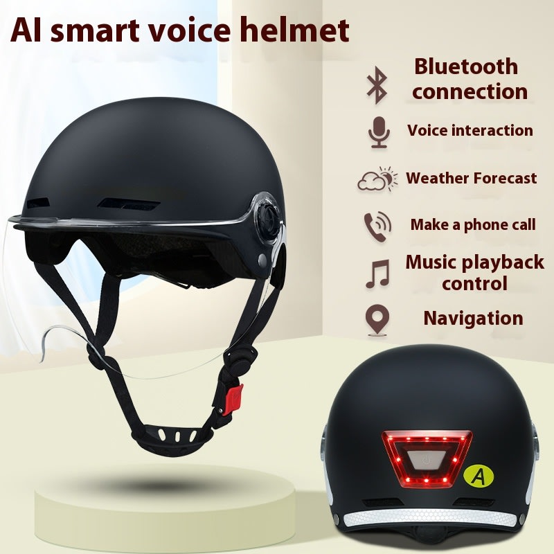 Voice Smart Bluetooth Accessible Phone Warning Light Helmet view 4