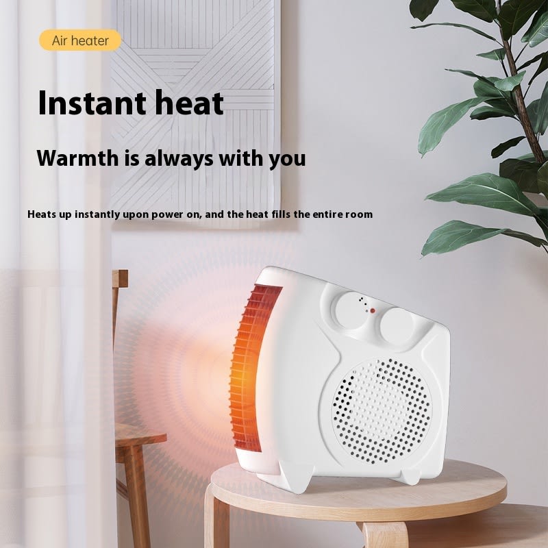 Small Electric Heater Home Quick Heating Office Desktop White Warm Air Blower view 4
