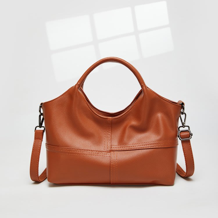 Lightweight Splicing Soft Leather Large Capacity Fashionable Mother Bag view 9