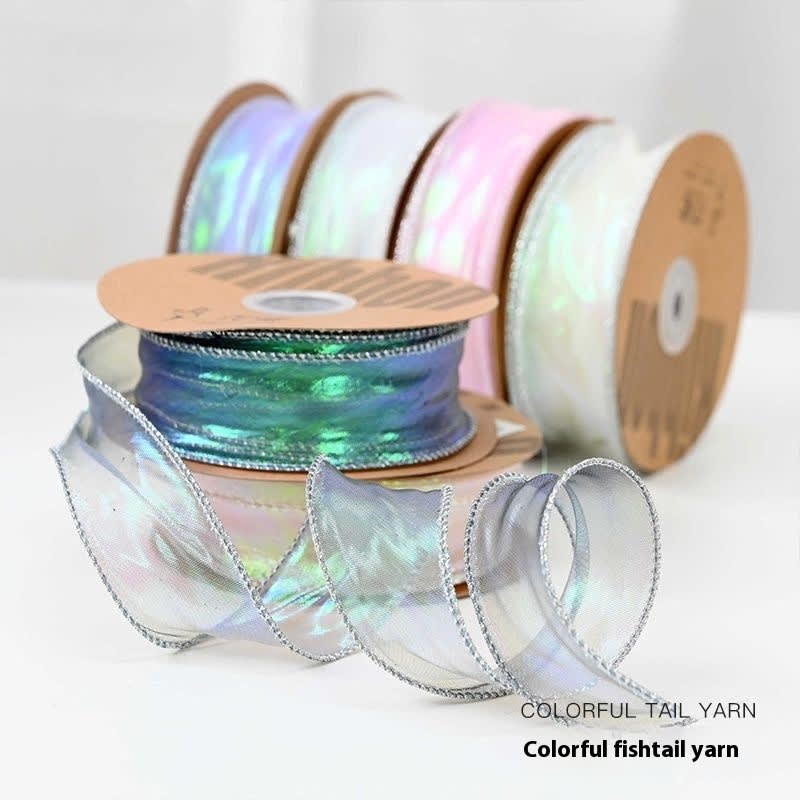 Fishtail Yarn Floral Flower Gift Bouquet Diy Material Package Colorful Wave Ribbon view 6