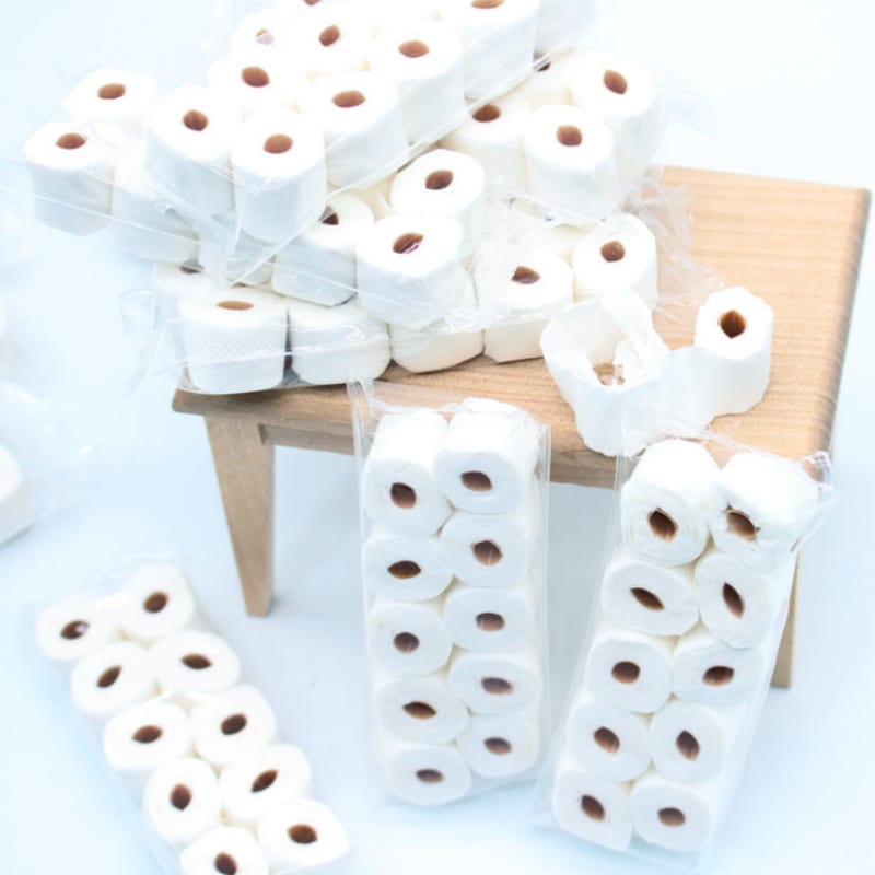 Simulated Tissue Roll Paper Toilet Paper Model view 6