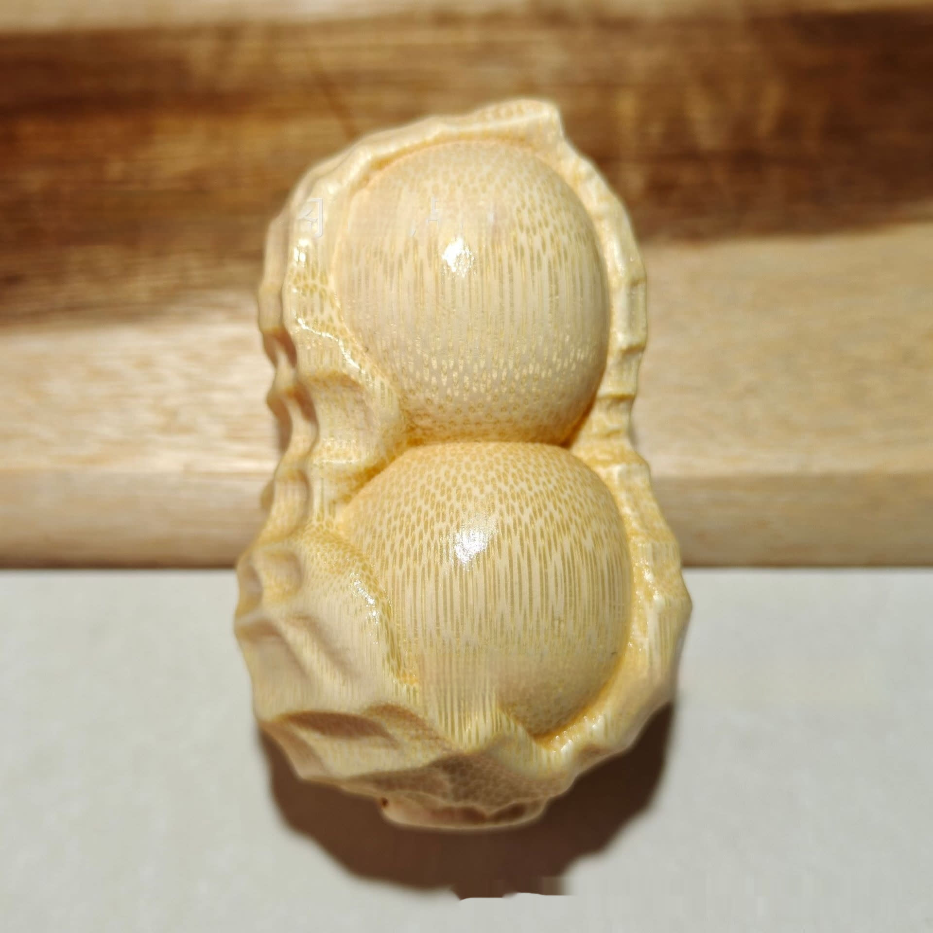 Crafts Pure Natural Solid Bamboo Carving Peanut Ornaments view 2