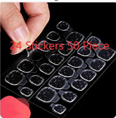 Upgraded Ultra-thin Jelly Glue Nail Stickers Super Sticky Fake Nails Double-sided Wearable view 9
