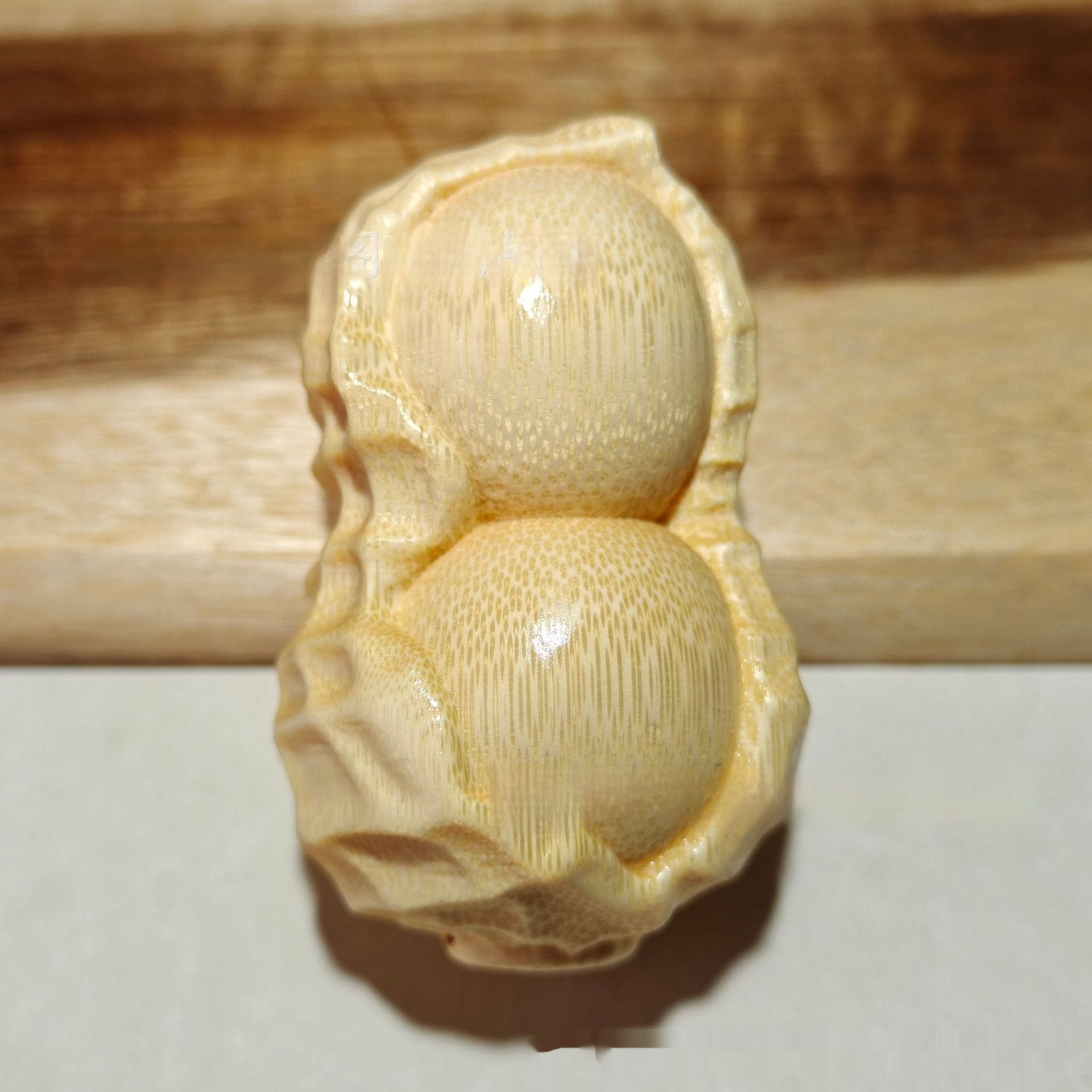 Crafts Pure Natural Solid Bamboo Carving Peanut Ornaments view 5