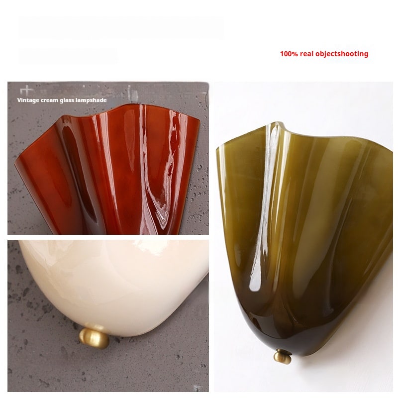 American Retro Color Berry Glass Lamp French Shell view 5
