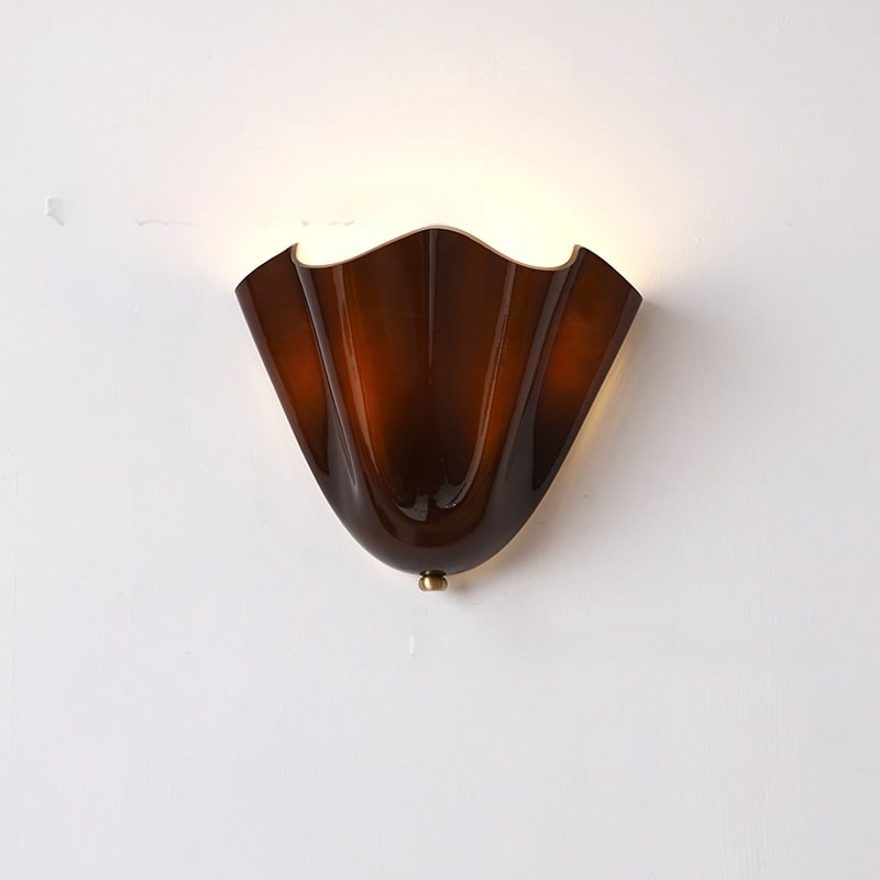 American Retro Color Berry Glass Lamp French Shell view 6
