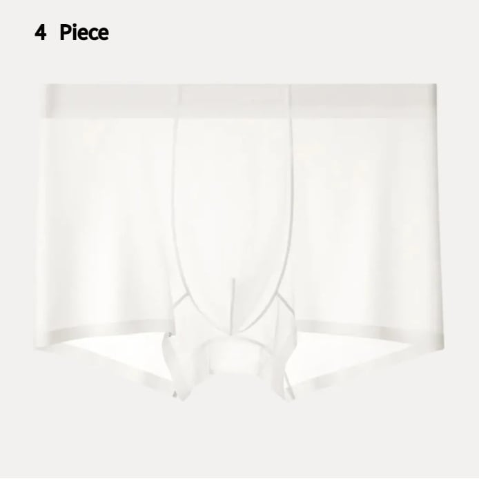 Ultra-thin Cool Ice Silk Breathable Traceless Transparent Hair Exposed Sexy Boxer view 11