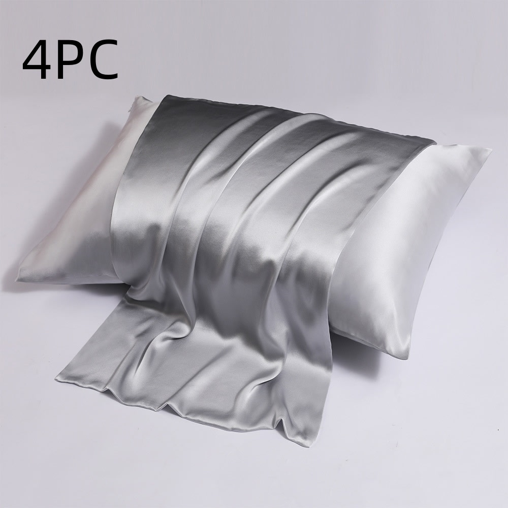 Zipper Silk Double-sided Pillowcase Household view 3