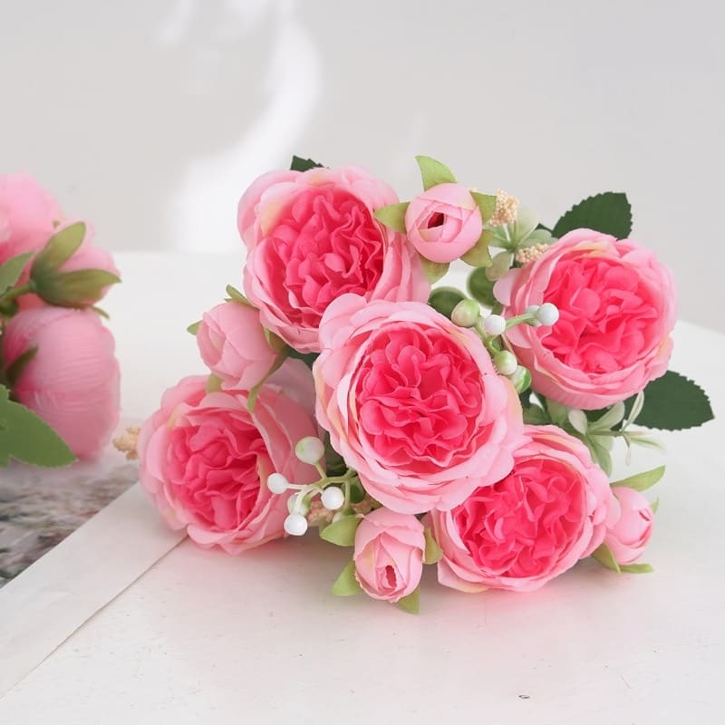 Peony Rose Home Decoration Wedding Hand Holding view 8