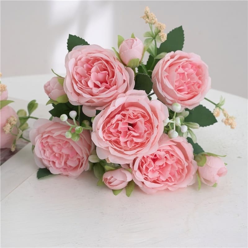 Peony Rose Home Decoration Wedding Hand Holding view 9
