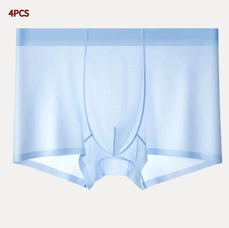 Ultra-thin Cool Ice Silk Breathable Traceless Transparent Hair Exposed Sexy Boxer view 12