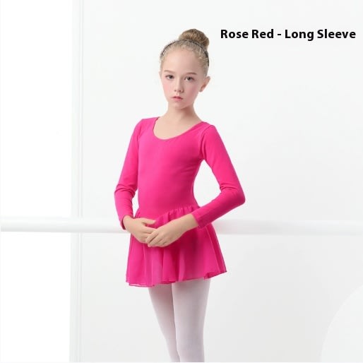 Girl's Chiffon Dress Short Sleeve Dance Costume view 4