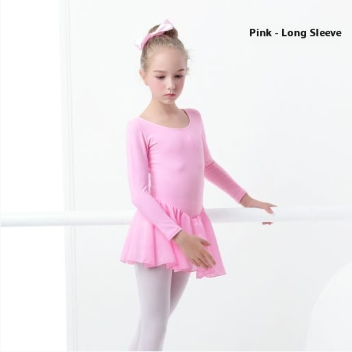 Girl's Chiffon Dress Short Sleeve Dance Costume view 13
