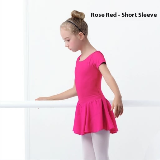 Girl's Chiffon Dress Short Sleeve Dance Costume view 2