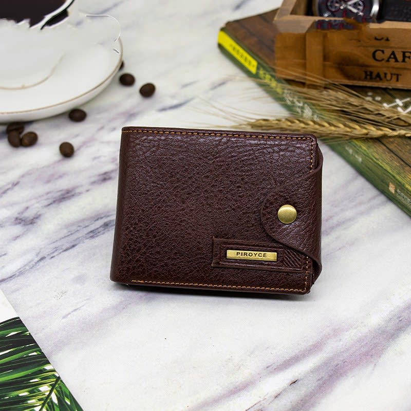Short Horizontal Wallet Multifunctional Leather view 6