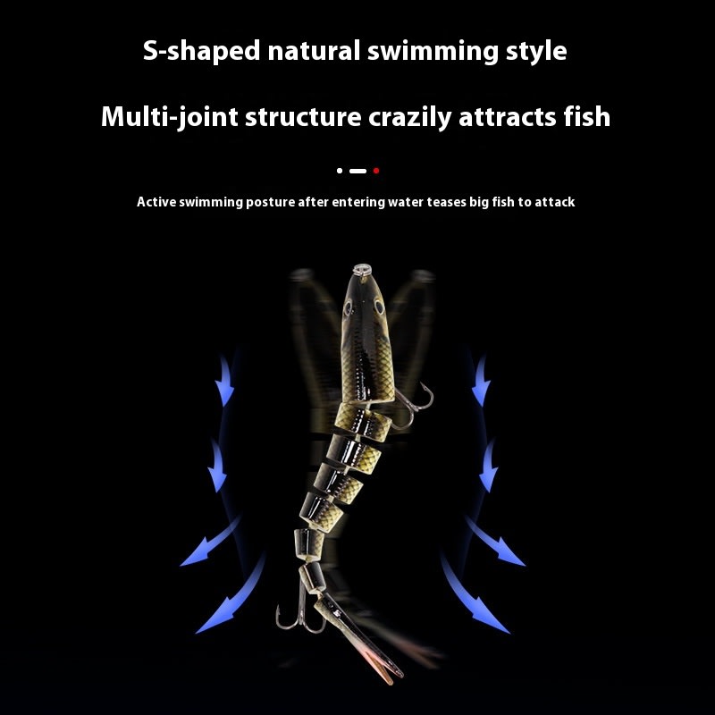 Multi-section Fish Bionic Loach Lure Suit Tossing Slow Sinking view 5