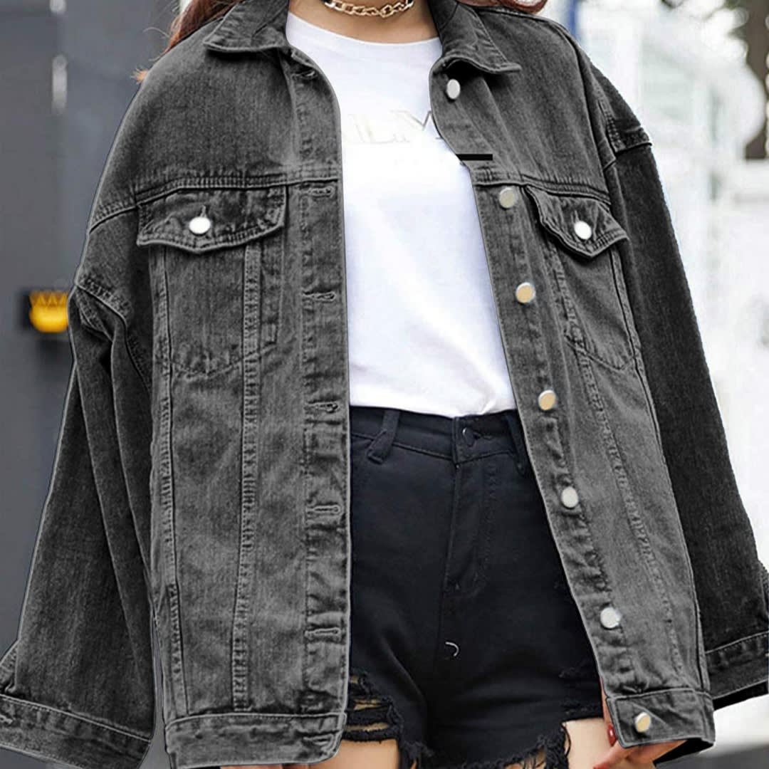 Baggy Casual Jacket Long Sleeve Plus Size Top view 6
