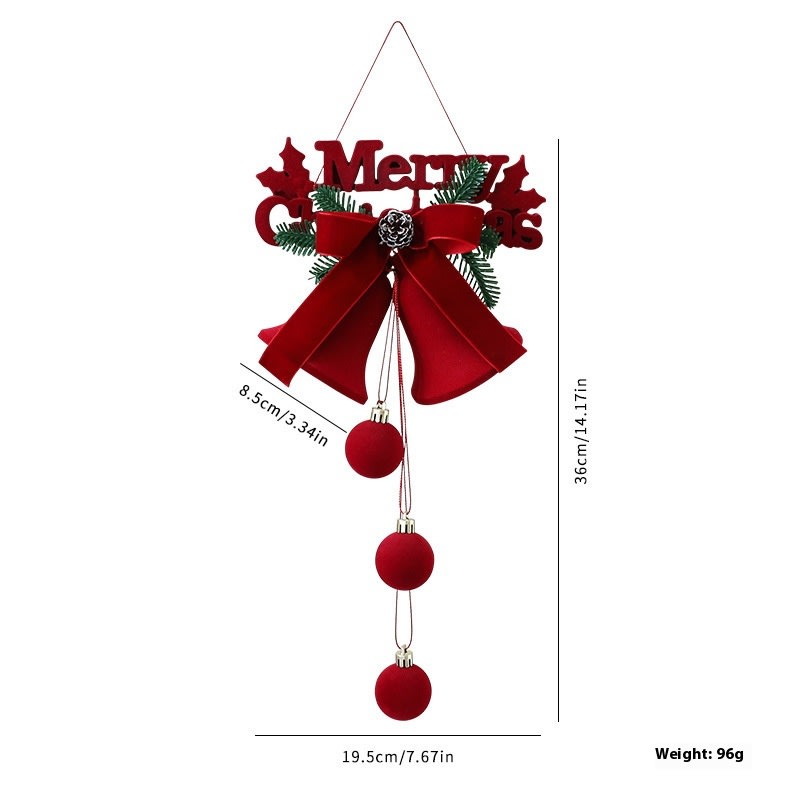 Exquisite Christmas Shop Windows Tree Hanging Decorations Ornaments Festival Party Atmosphere Decoration Props Christmas Bells view 1