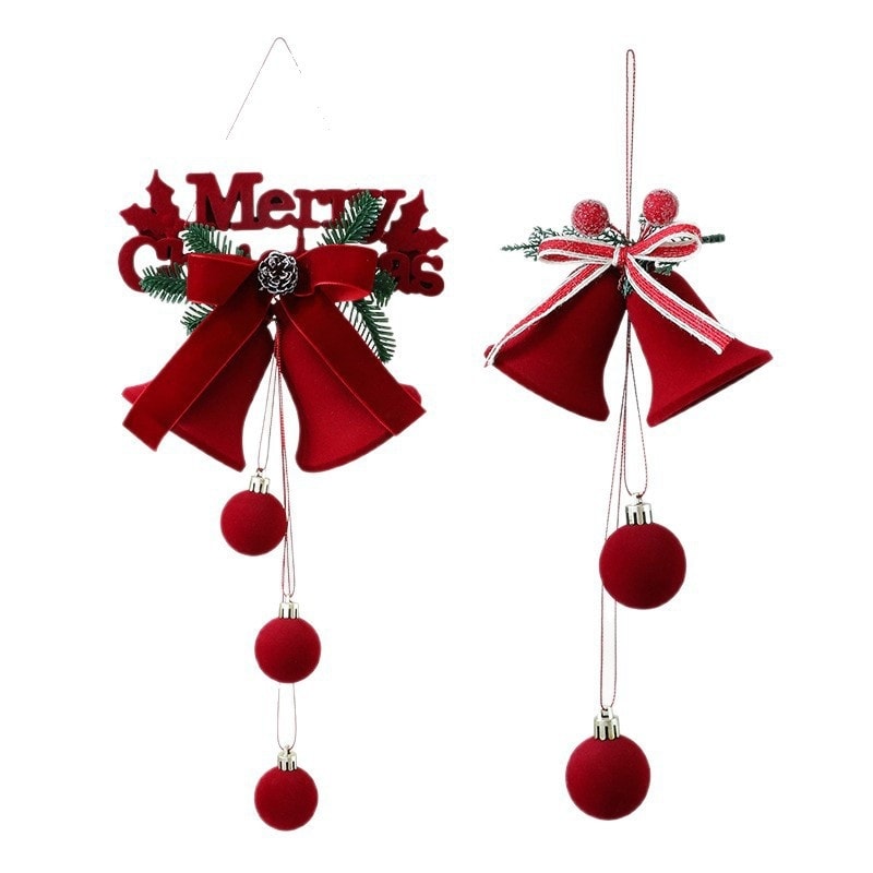 Exquisite Christmas Shop Windows Tree Hanging Decorations Ornaments Festival Party Atmosphere Decoration Props Christmas Bells view 4